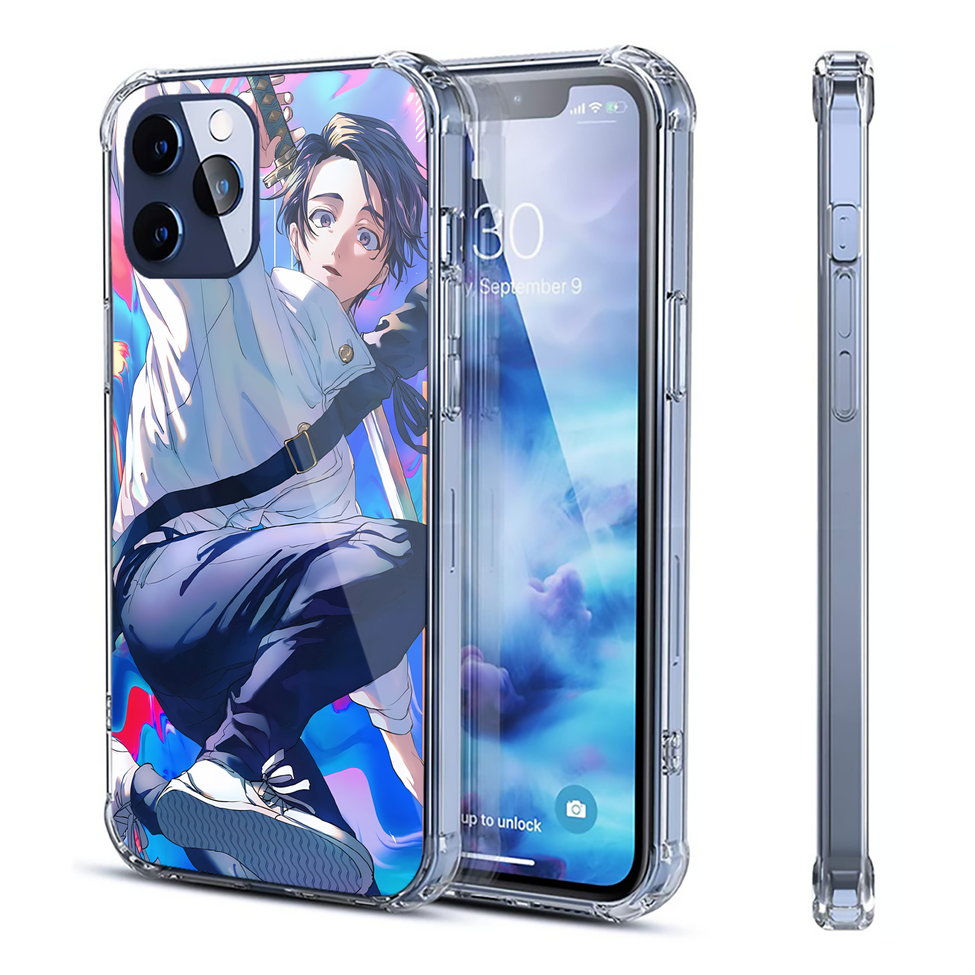 （画像用） 呪術廻戦 Jujutsu Kaisen 【iPhone 12シリーズ対応】透明スマホケース（クリアソフトケース）